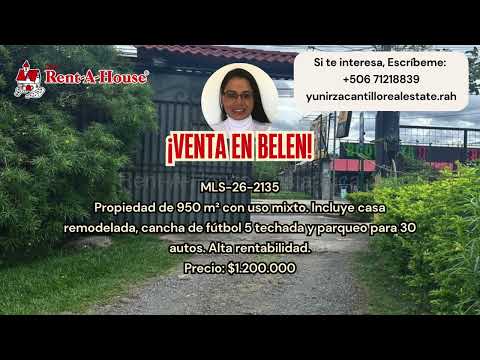 Venta Belén Propiedad Comercial de Uso Mixto con Cancha de Fútbol 5 y Casa en La Rivera
