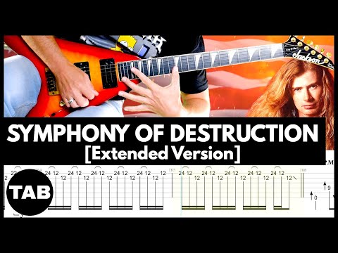 SYMPHONY OF DESTRUCTION Megadeth Guitar TAB | Lesson | Tutorial | Cover