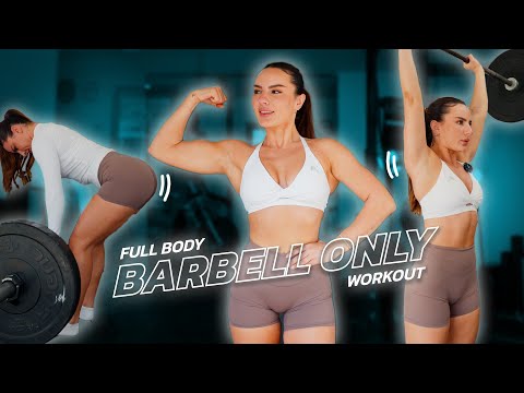 MY NEW BARBELL ONLY FULL BODY WORKOUT | Krissy Cela