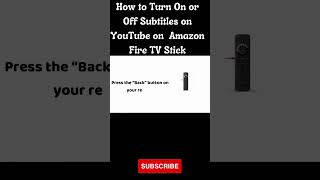 How to Turn On or Off Subtitles on YouTube on Amazon Fire TV Stick #shortvideo #shorts #firetv