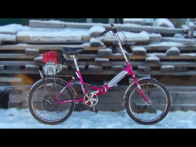 Как Поставить Двигатель От Триммера На Велосипед