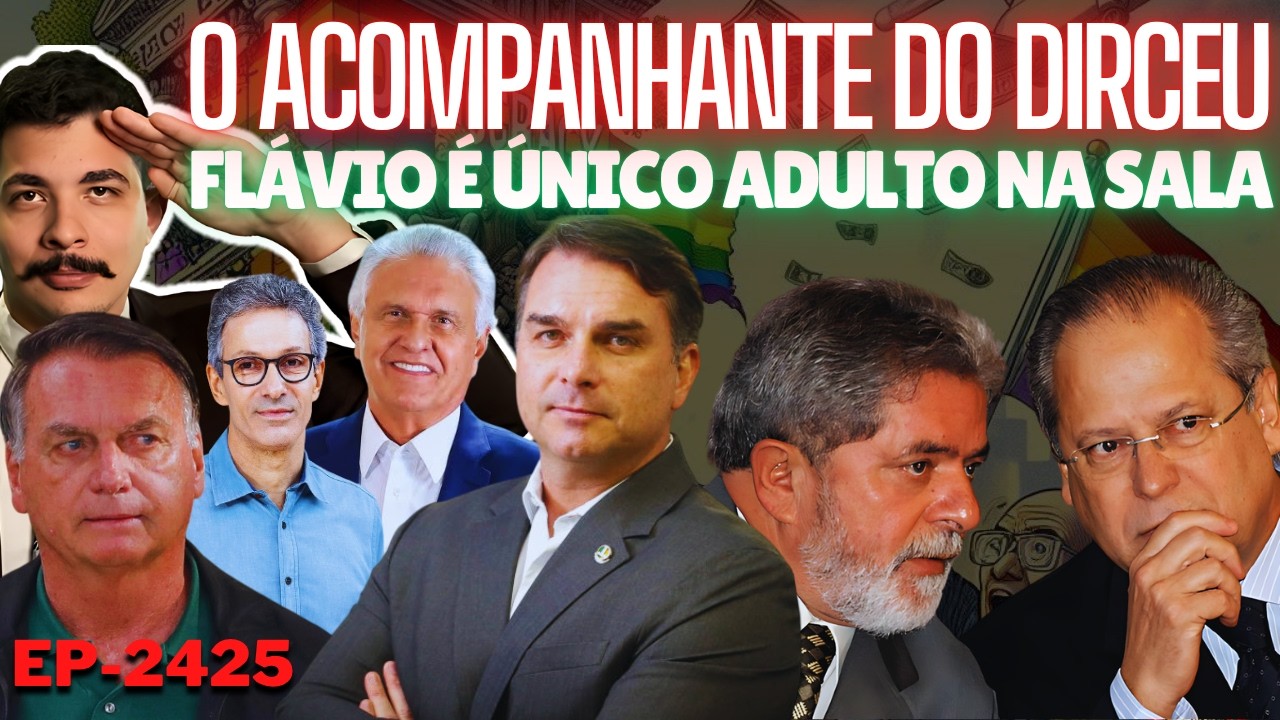 O ACOMPANHANTE do DIRCEU Entra na Campanha + Caiado BRINCA de ZEMA e Flávio é o ADULTO na Sala.