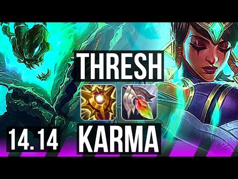 THRESH & Ashe vs KARMA & Ezreal (SUP) | Rank 4 Thresh, 1/2/26 | EUNE Challenger | 14.14