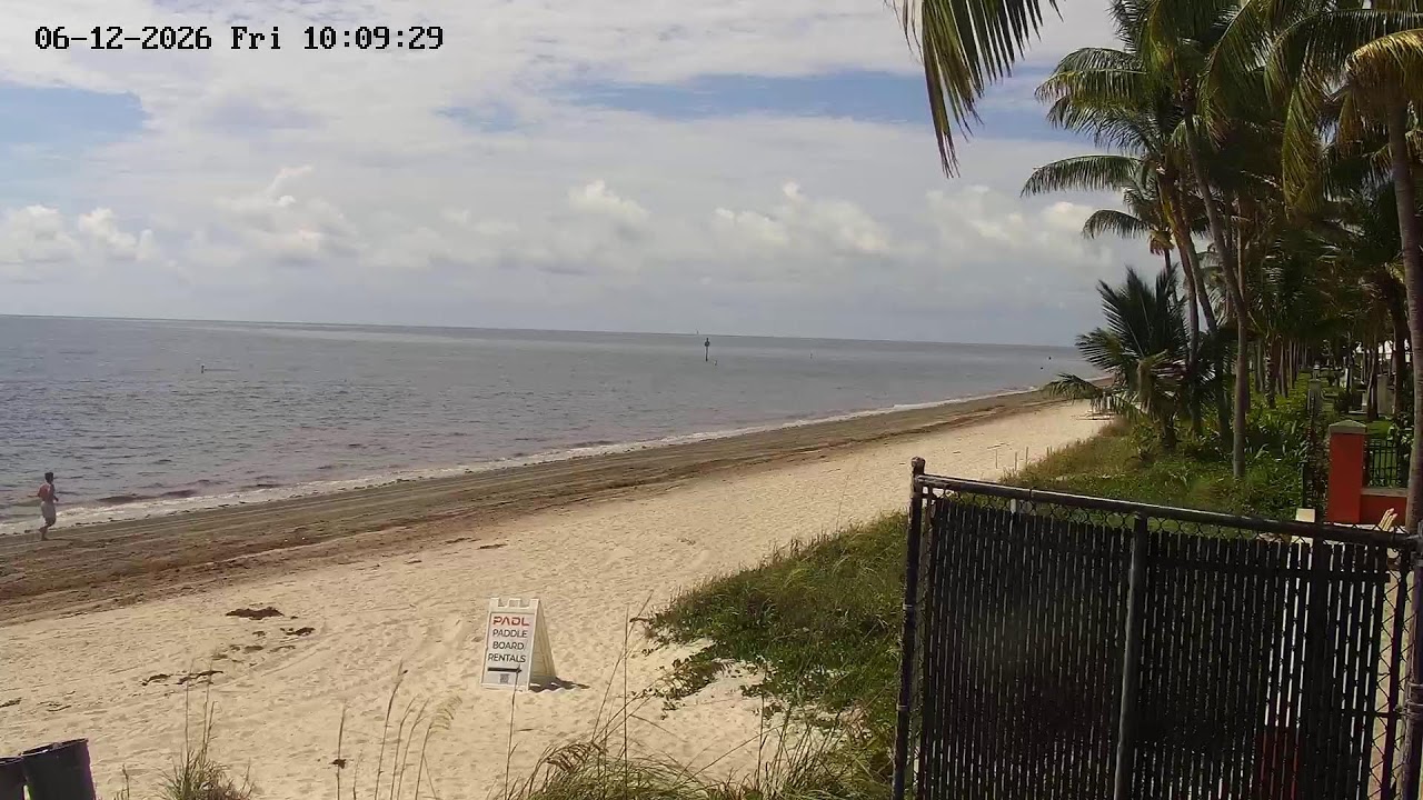 Live webcam view of Key Biscayne Beach and Atlantic Shoreline