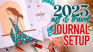 2023 New Bullet Journal Setup | Art & Travel Journal | Plan with me