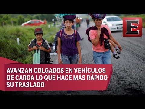 Caravana de migrantes llega a Pijijiapan, Chiapas, en su caminar hacia EU Video