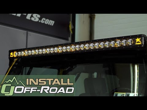 Jeep Wrangler JK Rigid Industries LED Light Bar Radiance Plus 50\" Amber Backlight 07-18 Installation