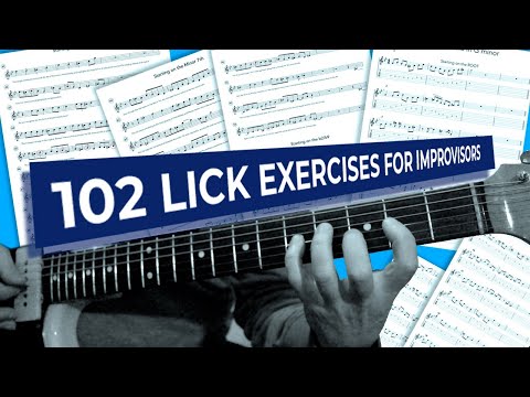 102 minor Guitar @sax  lick exercises for Jazz improvisors + tab