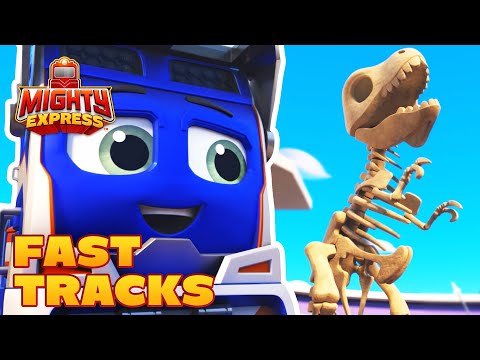 Nico & Milo's Big Dinosaur Delivery! 🚂 Fast Tracks Short Episode 🚂 - Mighty Express Official