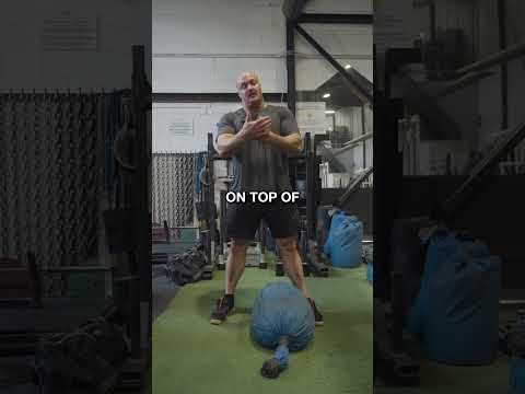 My top 3 tips to lift a heavy sandbag. Let me know your cues in the comments! #strongman #lhbk #gym