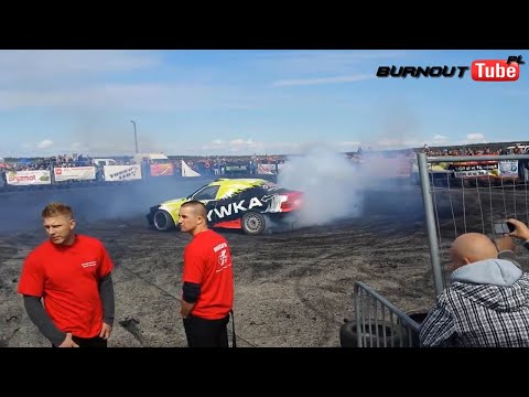 Palenie gumy BMW E36 4.8 V8 "CYWKA" - Majówka z BMW Toruń 2014