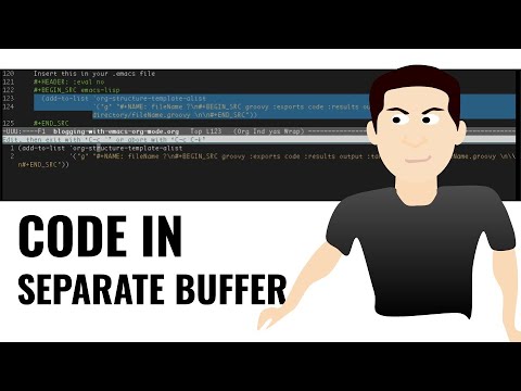 Literate Programming - Source code block in separate buffer