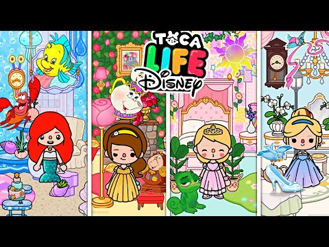 HOW TO MAKE DISNEY PRINCESSES IN TOCA BOCA!💛💜💚