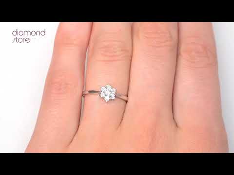 Diamond 0.04ct 9K White Gold Cluster Ring - E5885
