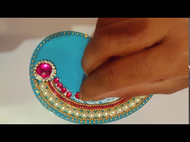 Diy kundan rangoli design for festivals by art and decor
