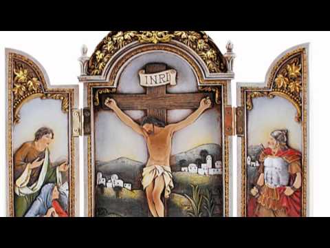 Crucifixion Scene Triptych