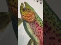 Watercolor Lesson: Jumping Trout in Granulating Watercolors! #watercolorpainting #trout #giftideas