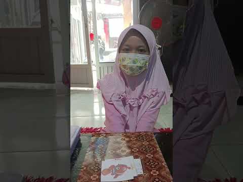 Raysha, 8 Th, materi Animals. Belajar Bahasa Inggris di Muezza Bimbel.