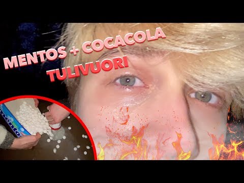 TEHTIIN TULIVUORI !! Coca-cola ja Mentos MENI PIELEEN