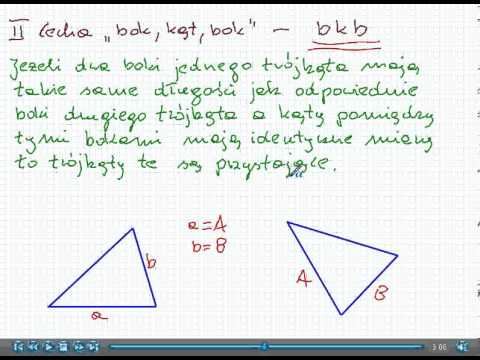Przystawanie trójkątów - Matematyka Szkoła Podstawowa i Gimnazjum