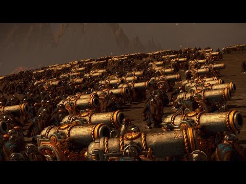 CANNONS vs DRAGON OGRES SHAGGOTHS - Total War: WARHAMMER