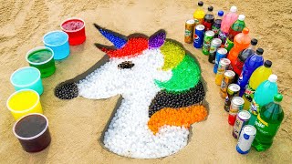 How to make Rainbow Unicorn Horse with Orbeez, Fanta, Sprite, Coca Cola vs Mentos &amp; Popular Sodas