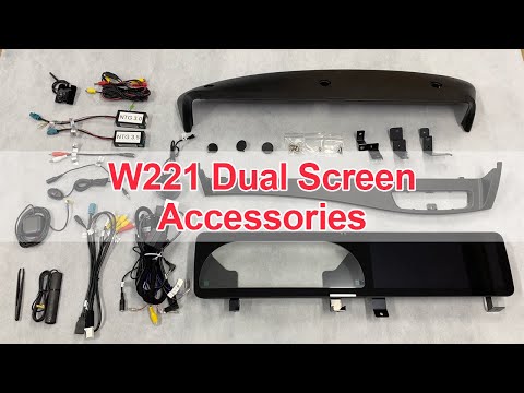 YeeHung Mercedes W221 android 11 Dual Screen What accessories are included and how to use them.
