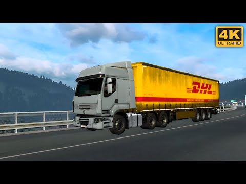 Delivering DHL Logistics by my Renault Premium - Euro Truck Simulator 2 | logitech g29 Gameplay 4k