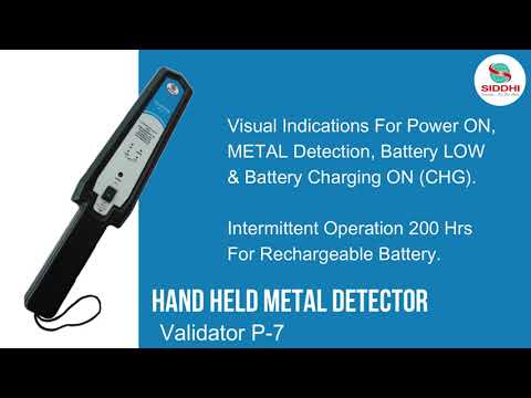 Hand Held Metal Detector P-7 For Bank Safety