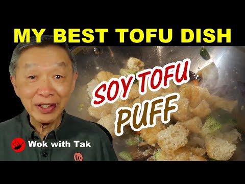 Our favorite tofu: Tofu puff. It is probably the most delicious tofu to cook it this way.