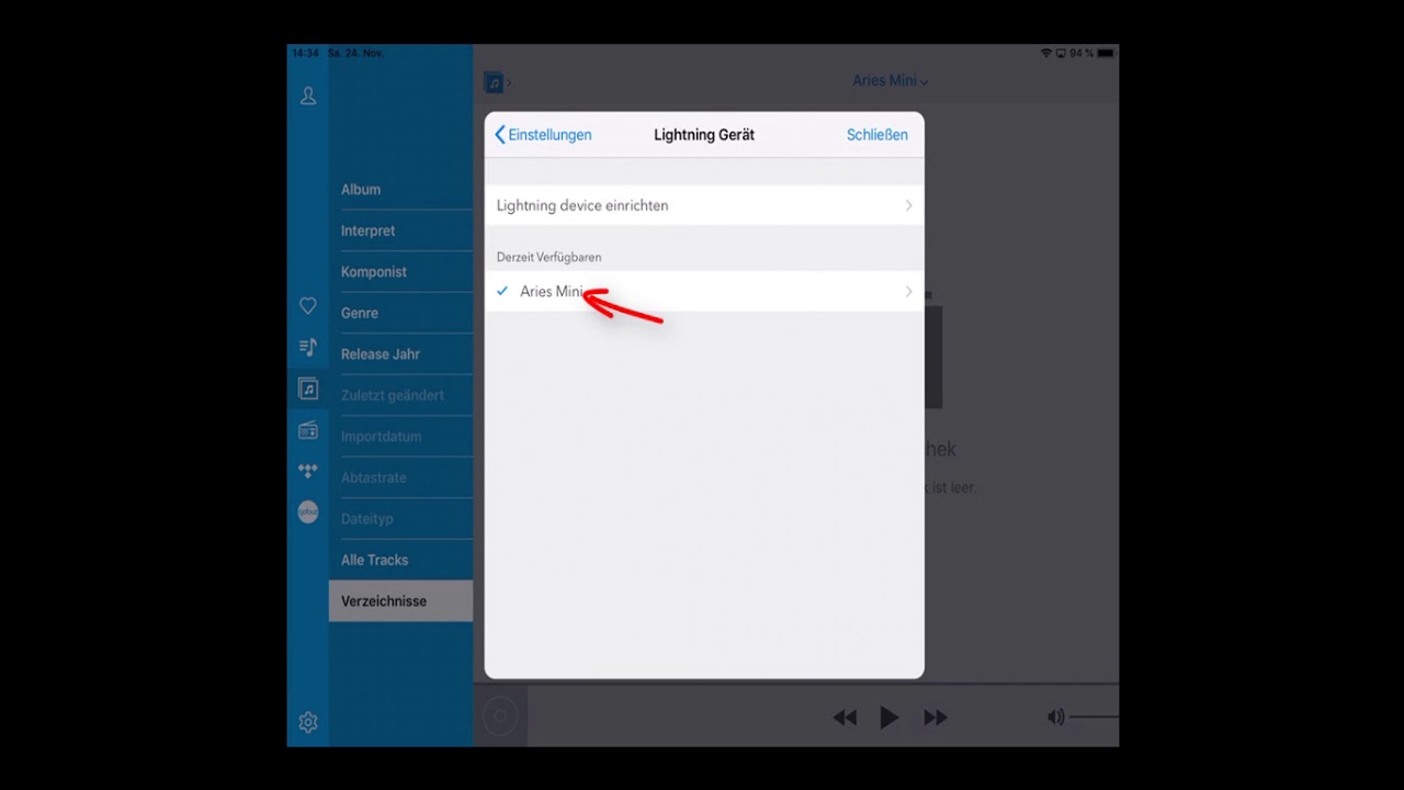 Auralic Streaming DAC Aries mini externen DAC als Auskabekanal aktivieren