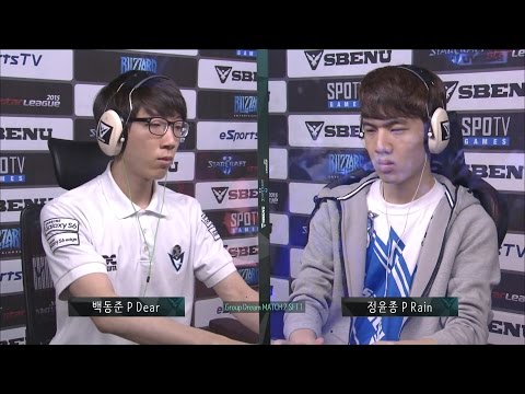 [SBENU SSL 2015] Dear vs Rain  RO.16 Group Dream  Match2 set1 -EsportsTV, Starcraft 2