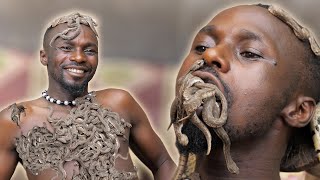 A Man Covered With Thousands Of Snakes On His Body : EXTRAORDINARY PEOPLE