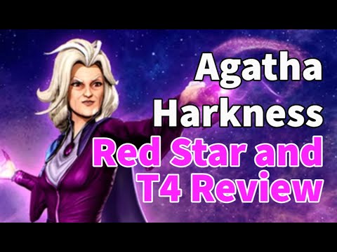 Elite 6!! Agatha Harkness Red Stars and T4 Review! Darkhold Team | Marvel Strike Force - F2P