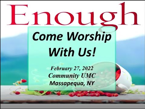 CUMC of Massapequa - Stewardship Sunday Worship Service - February 27, 2022