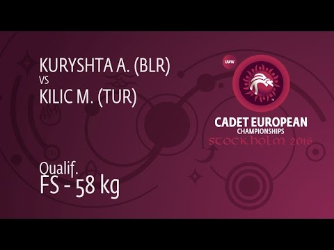 Qual. FS - 58 kg: M. KILIC (TUR) df. A. KURYSHTA (BLR), 4-3