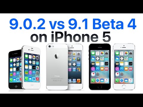 iPhone 5 iOS 9.1 Beta 4 vs iOS 9.0.2