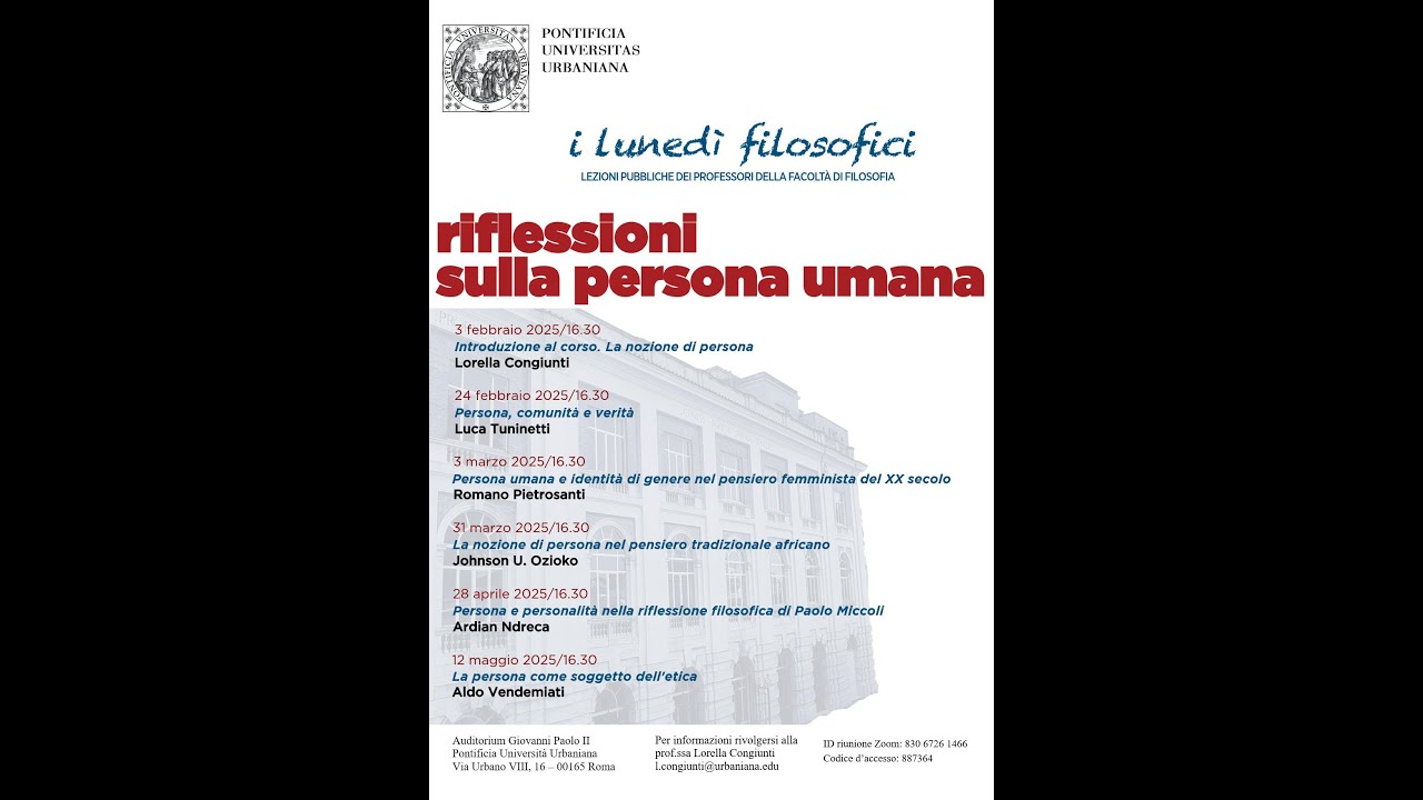 "I Lunedì Filosofici" Lezione pubblica del Prof. Romano Pietrosanti