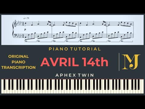 AVRIL 14th – Aphex Twin | Piano Tutorial – Instrumental + SHEETS