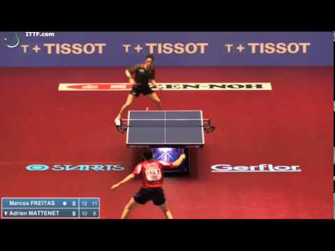 Retournement de situation: Adrien Mattenet (FRA) contre Marco Freitas (POR) WTTC 2014