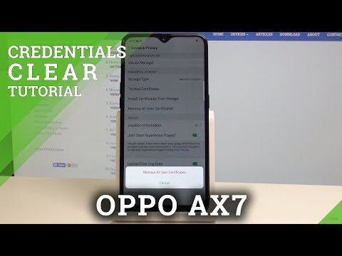 How to Clear Credentials in OPPO AX7 - Remove All Certificates / Security Settings