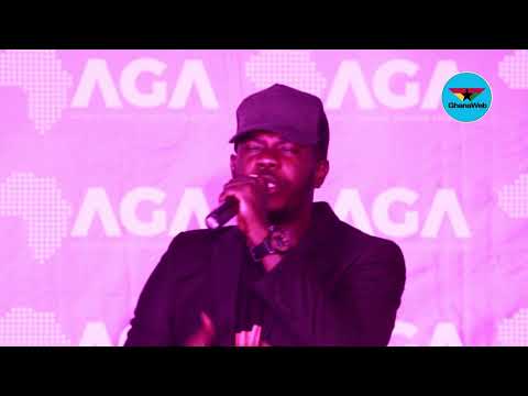 KingzKid sheds tears during freestyle performance at unveiling of AGAFEST 2019 nominees