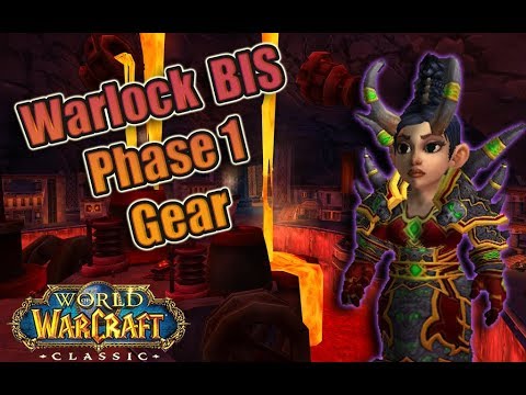 Classic WoW - Warlock Best In Slot Phase 1 Gearing! Dungeons, Molten Core and Onyxia! Phase 2 Prep!
