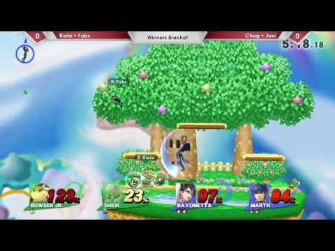 SP46 2v2 - LaRiata (Bowser Jr.) & Fabs (Sheik) Vs. Chag (Bayonetta) & Javi (Marth) WB - Smash 4