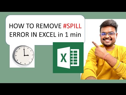 How to Fix #SPILL Error in  Excel in 1 min in Hindi