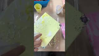 BTS of my “Egg” fluid painting