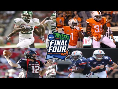 2019 NCAA March Madness Final Four Matchups in Football