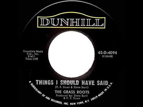 1967 HITS ARCHIVE: Things I Should Have Said - Grass Roots (mono 45)