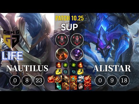 GEN Life Nautilus vs Alistar Sup - KR Patch 10.25