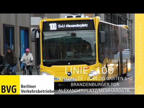 (BVG)Berliner Verkehrsbetriebe | Linie 100 Hertzallee - Alexanderplatz/Memhardstr. S+U